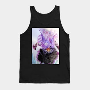 Iris Watercolor Painting - Purple and Black Tank Top